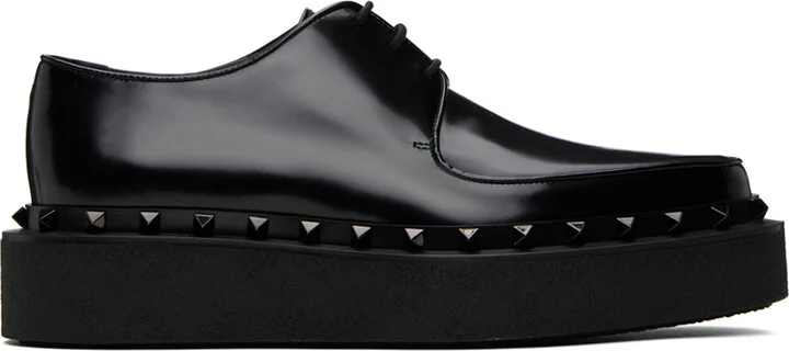 Valentino Garavani Black Rockstud M-Way Derbys