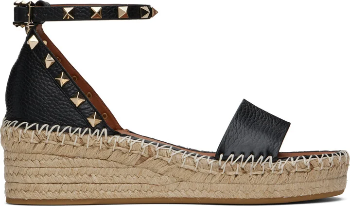 Valentino Garavani Black Rockstud Sandals