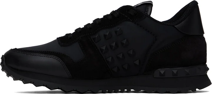 Valentino Garavani Black Rockstud Sneakers - Image 3