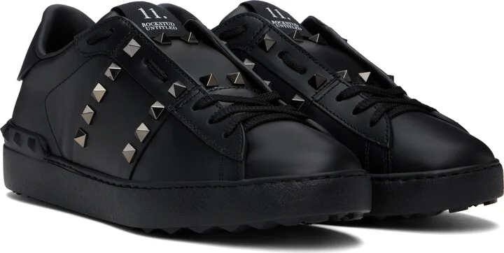 Valentino Garavani Black Rockstud Untitled Sneakers - Image 4