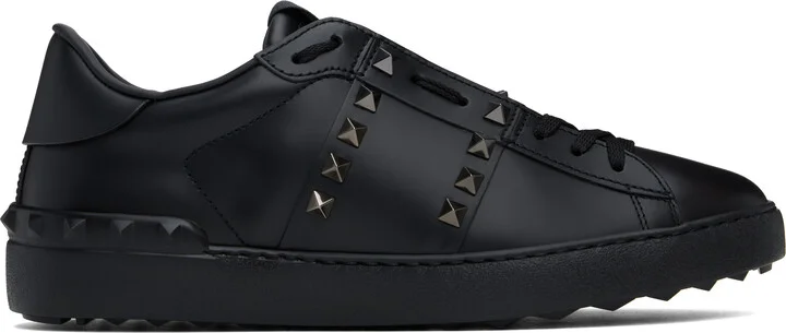 Valentino Garavani Black Rockstud Untitled Sneakers