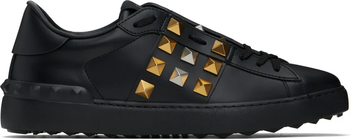 Valentino Garavani Black Rockstud Untitled Sneakers