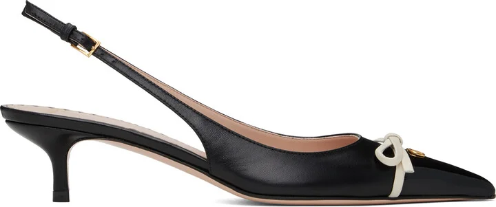 Valentino Garavani Black Sling Back Bepointy Heels