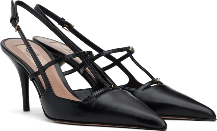 Valentino Garavani Black Sling Back Heels - Image 4