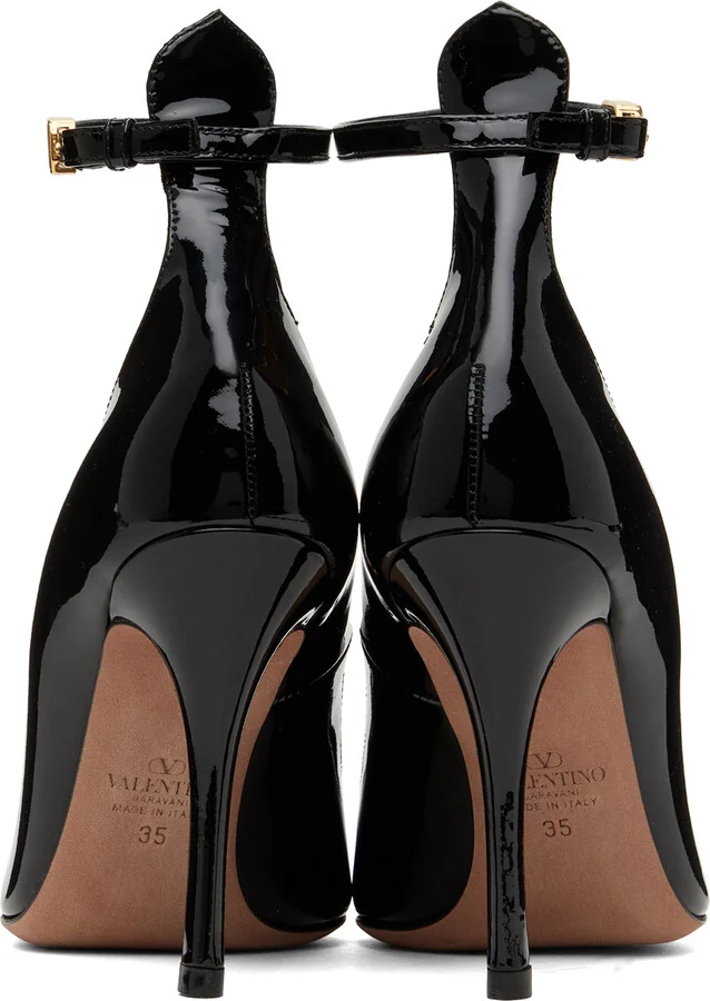 Valentino Garavani Black Tan-Go 100 Heels - Image 2