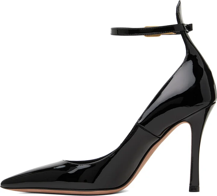 Valentino Garavani Black Tan-Go 100 Heels - Image 3