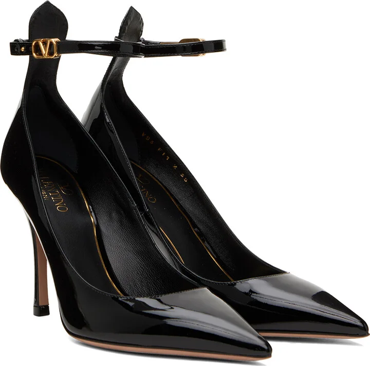 Valentino Garavani Black Tan-Go 100 Heels - Image 4