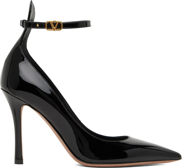 Valentino Garavani Black Tan-Go 100 Heels