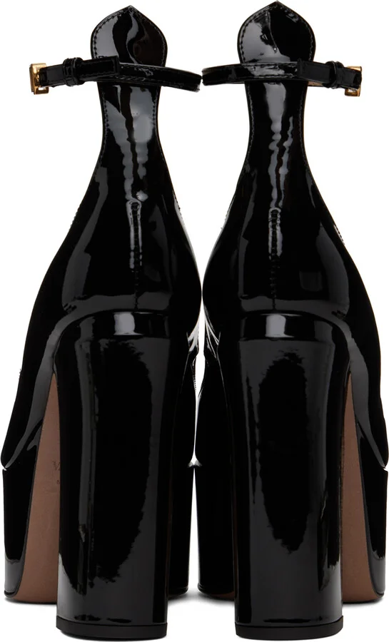 Valentino Garavani Black Tan-Go 120 Heels - Image 2