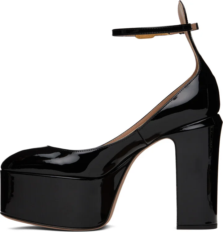 Valentino Garavani Black Tan-Go 120 Heels - Image 3