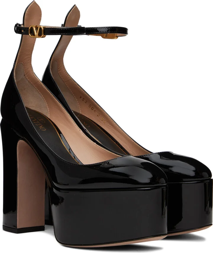 Valentino Garavani Black Tan-Go 120 Heels - Image 4