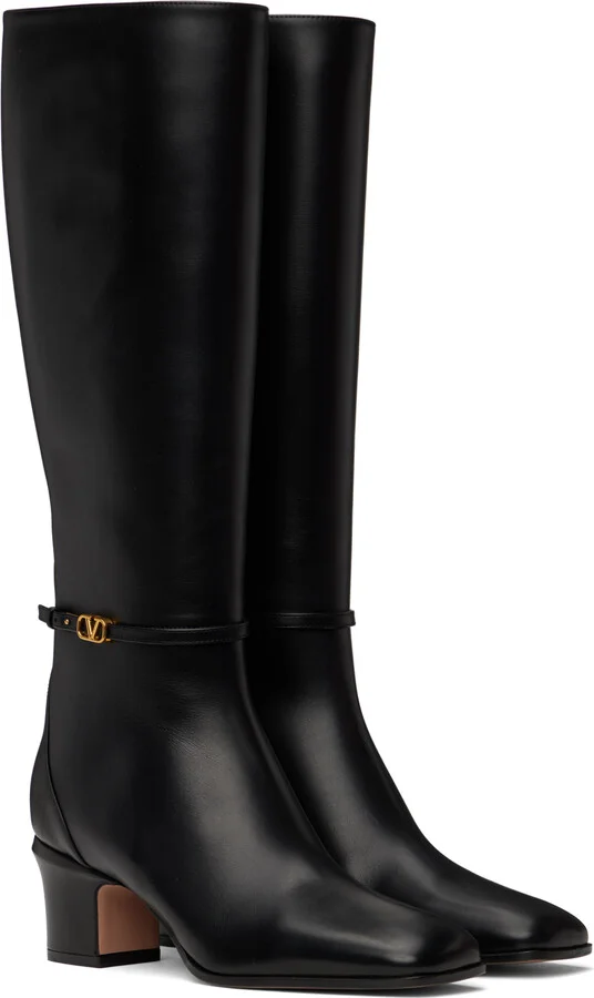 Valentino Garavani Black Tan-Go Boots - Image 4