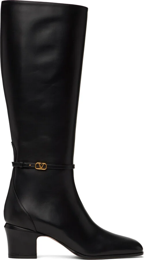 Valentino Garavani Black Tan-Go Boots