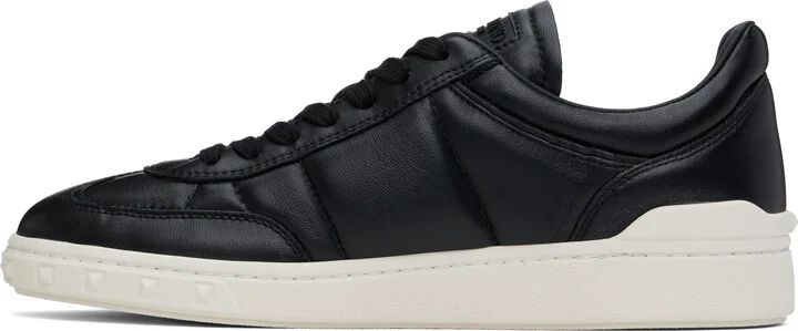 Valentino Garavani Black Upvillage Low Top Nappa Leather Sneakers - Image 3