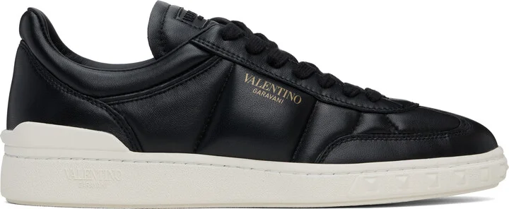 Valentino Garavani Black Upvillage Low Top Nappa Leather Sneakers