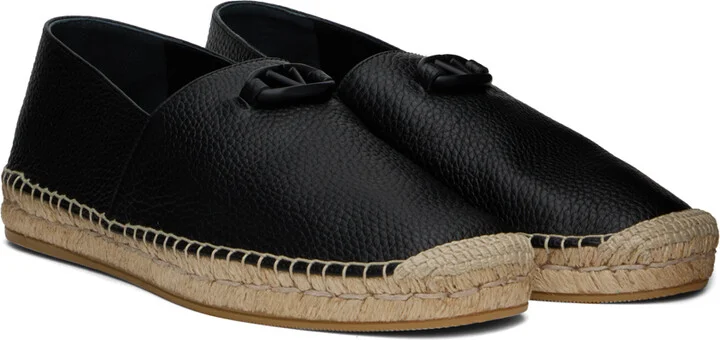 Valentino Garavani Black VLogo Espadrilles - Image 4