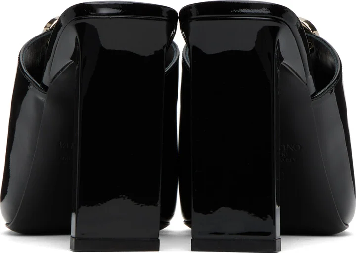 Valentino Garavani Black VLogo Heeled Sandals - Image 2