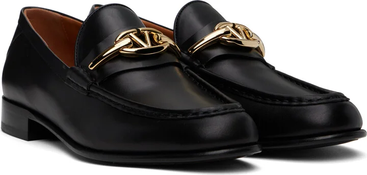 Valentino Garavani Black VLogo Loafers - Image 4