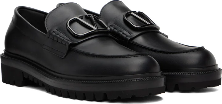 Valentino Garavani Black VLogo Loafers - Image 4