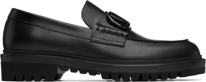 Valentino Garavani Black VLogo Loafers