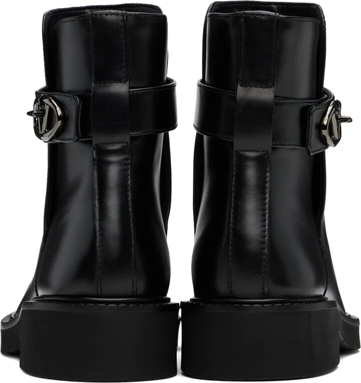 Valentino Garavani Black VLogo Locker Boots - Image 2
