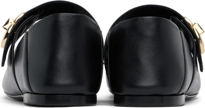 Valentino Garavani Black VLogo Locker Mary-Jane Ballerina Flats - Image 2