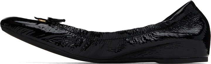Valentino Garavani Black VLogo Signature Ballerina Flats - Image 3