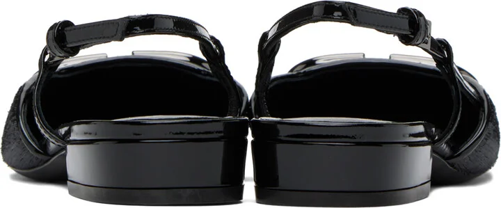 Valentino Garavani Black VLogo Signature Ballerina Flats - Image 2