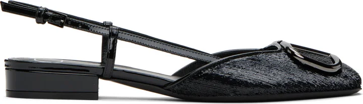 Valentino Garavani Black VLogo Signature Ballerina Flats