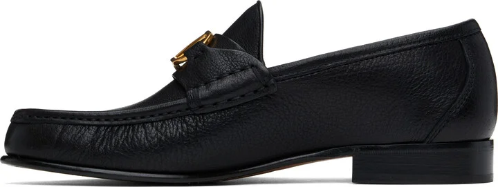 Valentino Garavani Black VLogo Signature Buffalo Loafers - Image 3
