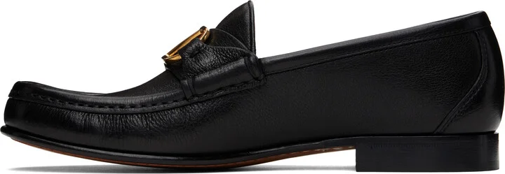 Valentino Garavani Black VLogo Signature Buffalo Loafers - Image 3