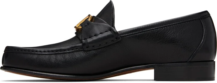 Valentino Garavani Black Vlogo Signature Buffalo Loafers - Image 3