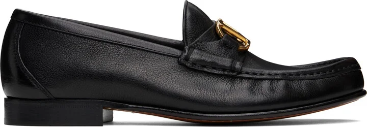 Valentino Garavani Black VLogo Signature Buffalo Loafers