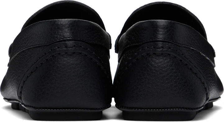 Valentino Garavani Black VLogo Signature Driving Loafers - Image 2