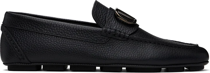 Valentino Garavani Black VLogo Signature Driving Loafers