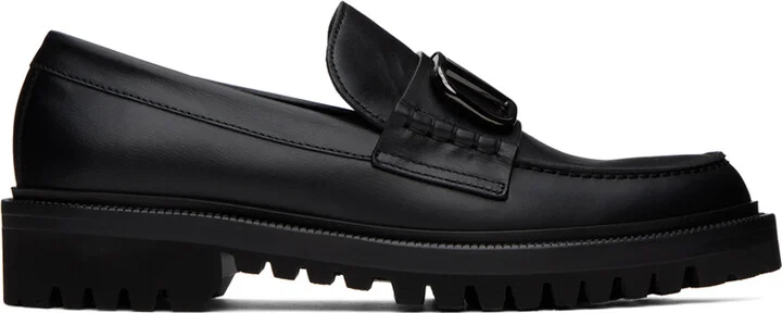 Valentino Garavani Black VLogo Signature Loafers