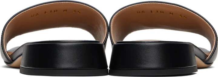 Valentino Garavani Black VLogo Signature Slide Sandals - Image 2