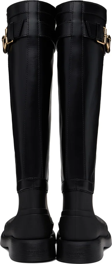 Valentino Garavani Black VLogo The Bold Edition Rain Boots - Image 2