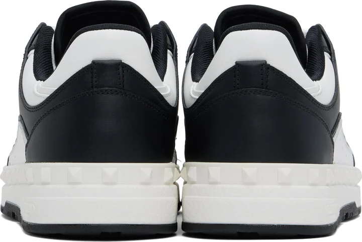 Valentino Garavani Black & White Freedots Low-Top Sneakers - Image 2