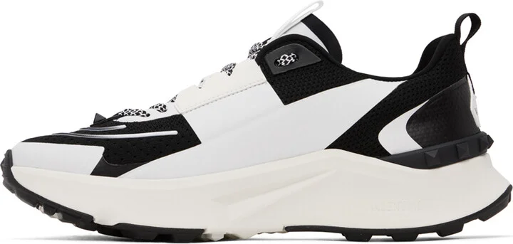 Valentino Garavani Black & White True Act Low Top Sneakers - Image 3