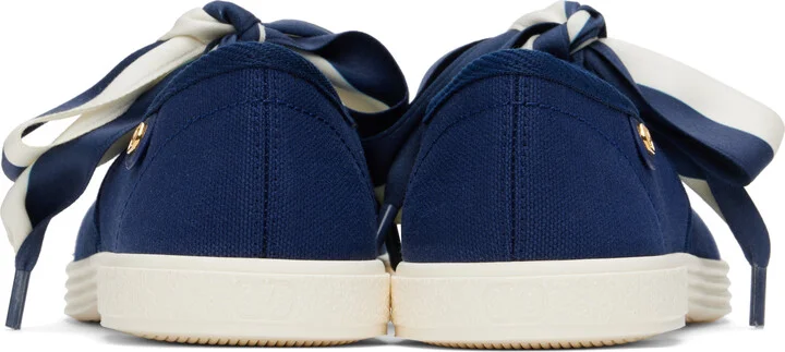 Valentino Garavani Blue & Off-White Bay By Bay Ballerina Sneakers - Image 2