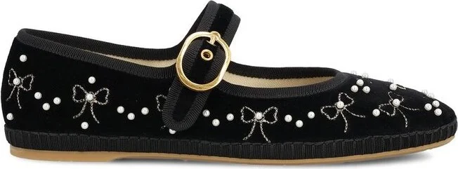 Valentino Garavani Bow Detailed Flat Shoes