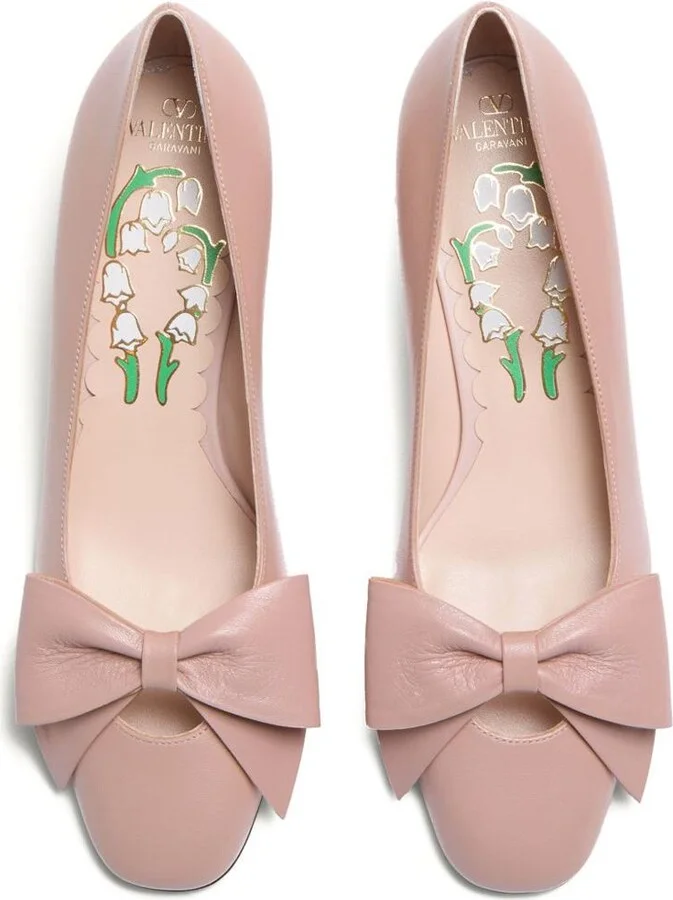 Valentino Garavani Bowow Leather Pumps - Image 2