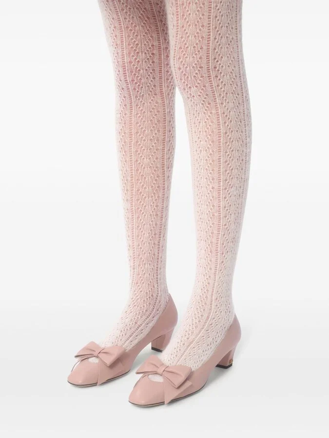Valentino Garavani Bowow Leather Pumps - Image 3