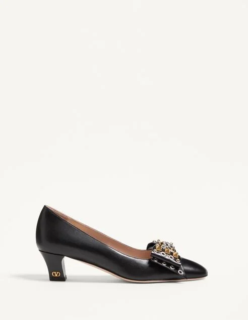 Valentino Garavani Bowow Pump In Kidskin With Studs 45Mm