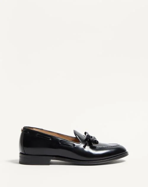 Valentino Garavani Bowshire Loafer In Shiny Calfskin