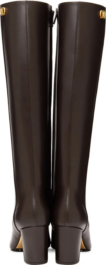 Valentino Garavani Brown Golden Walk Boots - Image 2