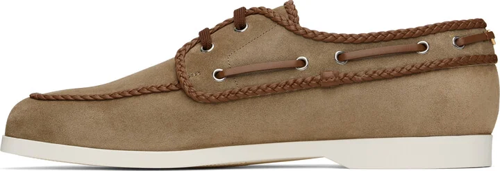 Valentino Garavani Brown New Leisure Boat Shoes - Image 3