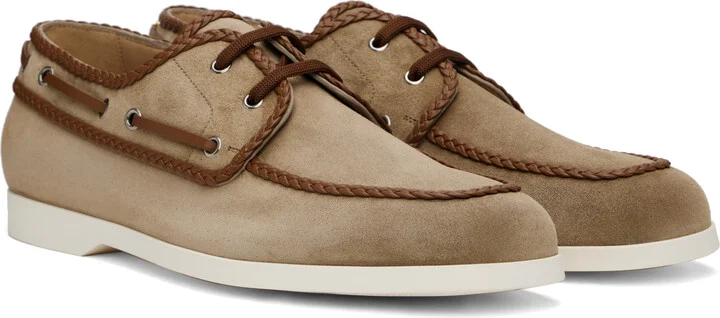 Valentino Garavani Brown New Leisure Boat Shoes - Image 4