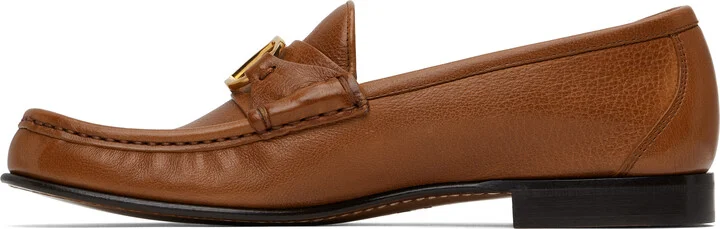 Valentino Garavani Brown VLogo Signature Buffalo Loafers - Image 3
